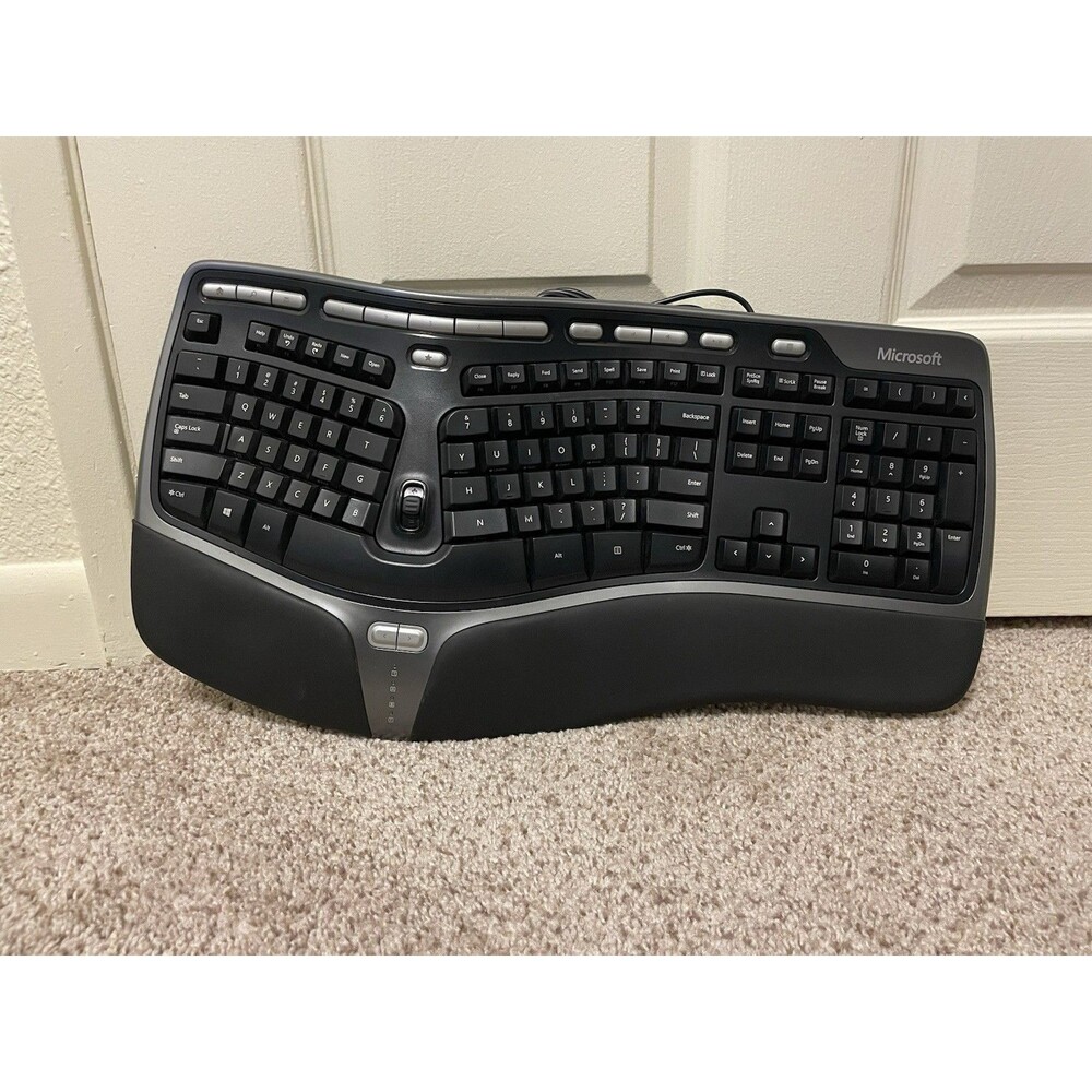 Microsoft Natural Ergonomic Keyboard 4000 v1.0 KU-0462 USB Black -Tested